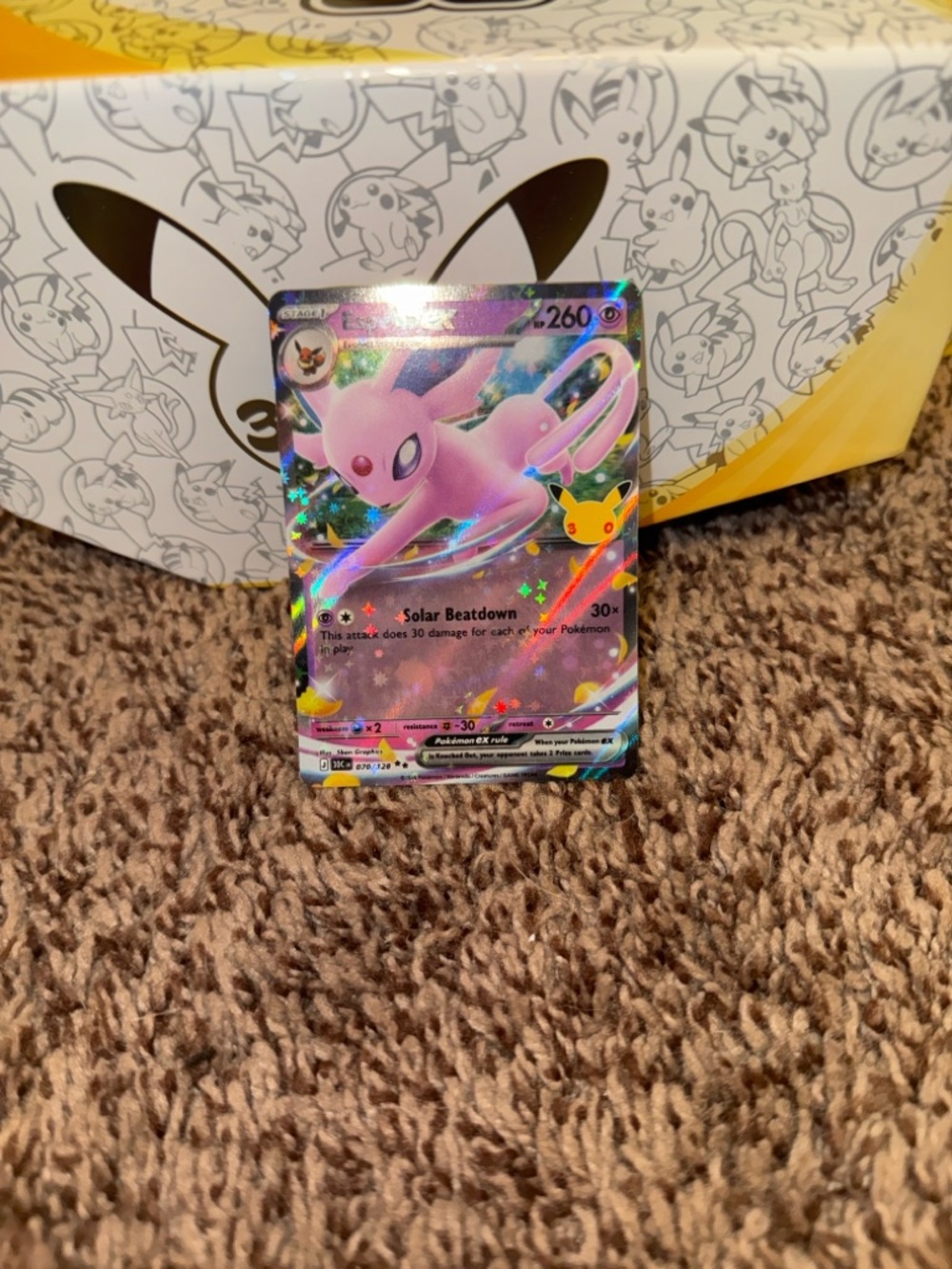 Pokemon Espeon EX 070/128 30th Anniversary Holo